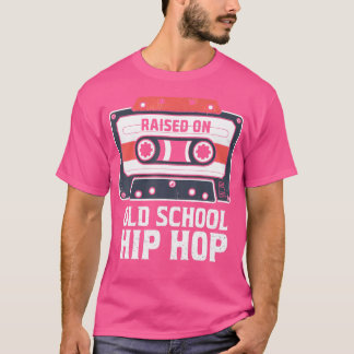 古い学校のヒップホップTシャツカセットグラフで育つ Tシャツ