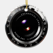 古い学校のフィルムのカメラ セラミックオーナメント (正面)