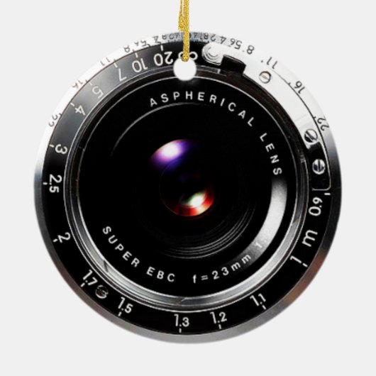 古い学校のフィルムのカメラ セラミックオーナメント (裏面)