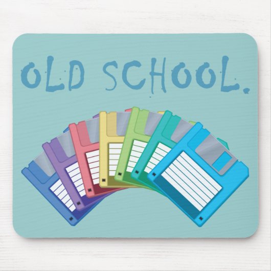 古い学校のフロッピーディスク マウスパッド (正面)