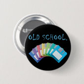 古い学校のフロッピーディスク 缶バッジ (正面&裏面)