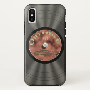 古い学校のレコード iPhone X ケース