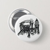 古い学校のロゴの白ボタン 缶バッジ (正面&裏面)