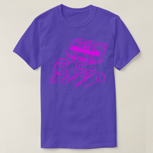 古い学校のロックテープ音楽 Tシャツ (デザイン正面)