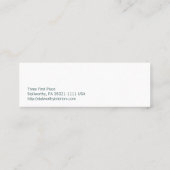 古い学校のワックス/ターンテーブル スキニー名刺 (裏面)