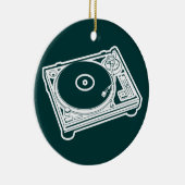 古い学校のワックス/ターンテーブル セラミックオーナメント (右)