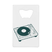 古い学校のワックス(ビニール)のターンテーブル クレジットカード栓抜き (正面)