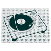 古い学校のワックス(ビニール)のターンテーブル ラージペーパーバッグ (正面)