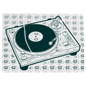 古い学校のワックス(ビニール)のターンテーブル ラージペーパーバッグ (裏面)