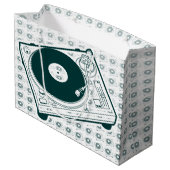 古い学校のワックス(ビニール)のターンテーブル ラージペーパーバッグ (裏面アングル)