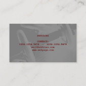 古い学校の体育館カバーフィットネスのスタイル 名刺 (裏面)