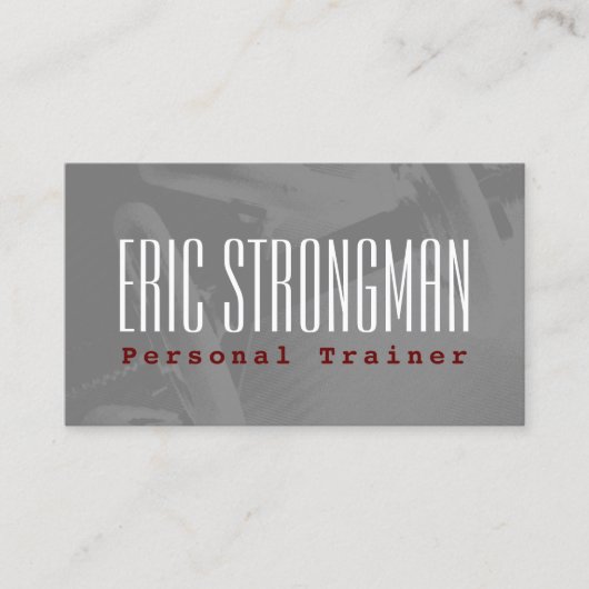 古い学校の体育館カバーフィットネスのスタイル 名刺 (正面)