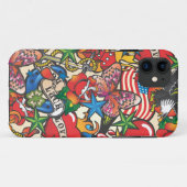 古い学校の入れ墨の携帯電話カバー場合 Case-Mate iPhoneケース (裏面(横))