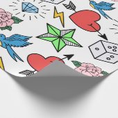 古い学校の入れ墨 ラッピングペーパー (角)