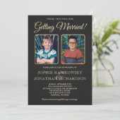 古い学校の写真の結婚式招待状 招待状 (スタンド正面)