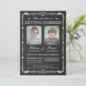 古い学校の写真の結婚式招待状 招待状 (スタンド正面)