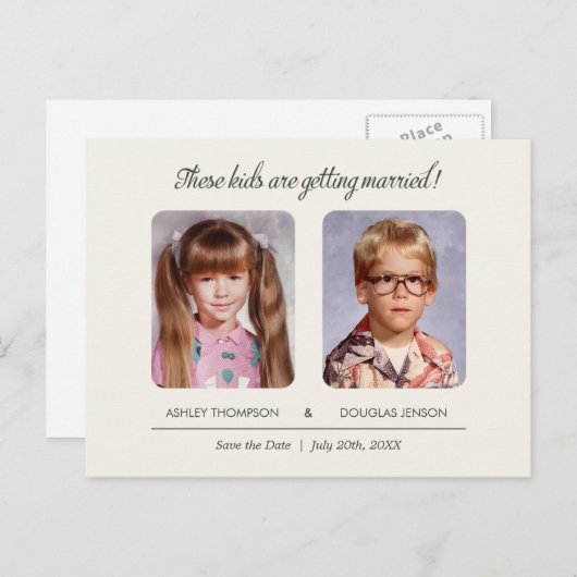 古い学校の写真はがきを保存する 案内ポストカード (正面/裏面)