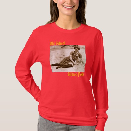 古い学校の女性の水球 Tシャツ (正面)