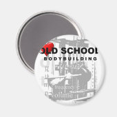 古い学校の建物のスポーツポップ・アートのアート マグネット (正面/裏面)