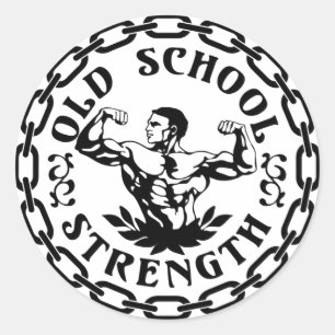 古い学校の強さのヴィンテージ ラウンドシール