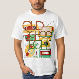 古い学校の技術は80s Tシャツを着色します Tシャツ