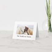 古い学校の紙カードHags w Nags – 友情 サンキューカード (正面)