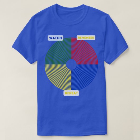 古い学校の記憶ゲーム Tシャツ (デザイン正面)