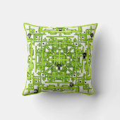 古い学校の賭博の枕 クッション (裏面)