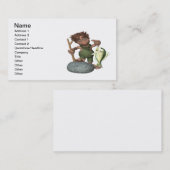 古い学校の魚釣り 名刺 (正面/裏面)