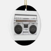 古い学校のBoomboxのラジオ セラミックオーナメント (右)