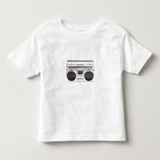 古い学校のBoomboxのラジオ トドラーTシャツ (正面)