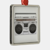 古い学校のBoomboxのラジオ メタルオーナメント (右)