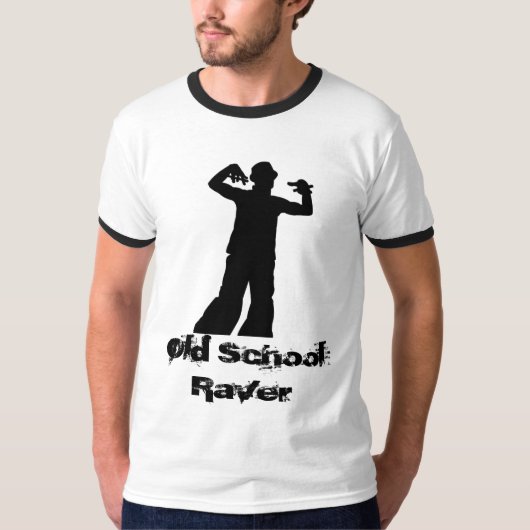 古い学校のRaverの信号器T Tシャツ (正面)