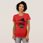 古い学校をキックイン Tシャツ (正面フル)