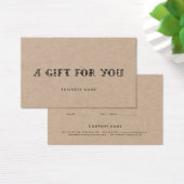 古い学校タトゥーパーラークラフトのギフト証明書 (デスク)