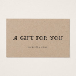 古い学校タトゥーパーラークラフトのギフト証明書