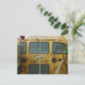 古い学校バス ポストカード (スタンド正面)