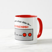 古い学校ビデオゲーム マグカップ (正面右)