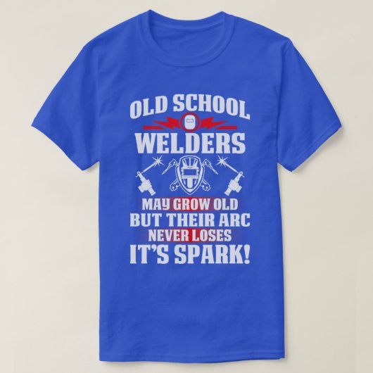 古い学校溶接機誇りを持ったS溶接機ギフトF Tシャツ (デザイン正面)