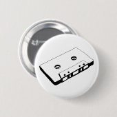 古い学校音楽テープボタン 缶バッジ (正面&裏面)