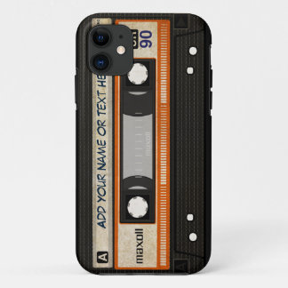 古い学校80s DJの音楽カセットテープパターン iPhone 11 ケース