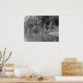 古い学校BMXプリント、レイクでの日 ポスター (キッチン)