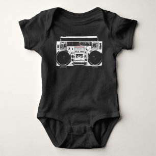 古い学校Boombox Onezee! ベビーボディスーツ