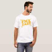 古い学校FMXの東のロゴのティー Tシャツ (正面フル)