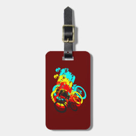 古い学校MTB /トライアル自転車の車輪 ラゲッジタグ