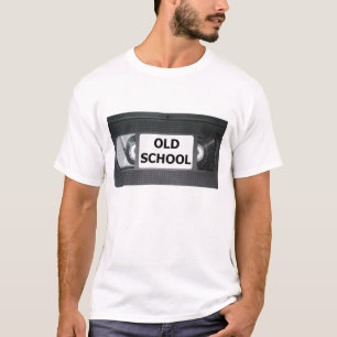 古い学校VHSテープ Tシャツ