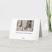 古い安定した馬のグリーティングカード シーズンカード (裏面)