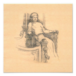 古い家の夕べ フォトプリント           