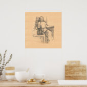 古い家の夕べ ポスター (キッチン)