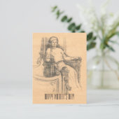 古い家の夕方 ポストカード (スタンド正面)